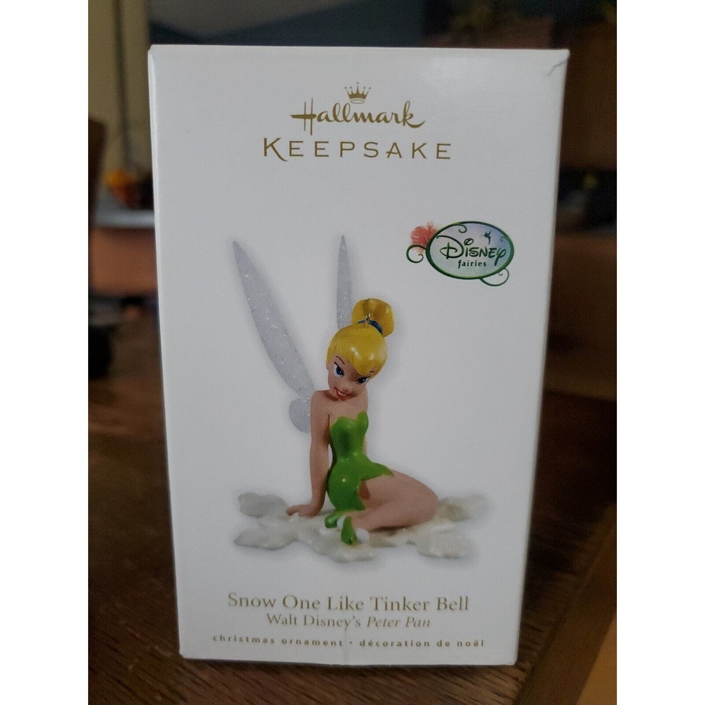 Disney Hallmark Keepsake Snow One Like Tinker Bell Ornament 2010 Peter Pan New